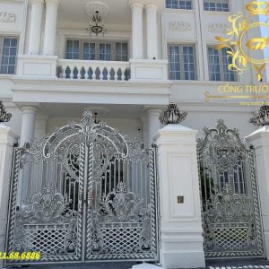 Cổng Gang Hoa Lá Tây